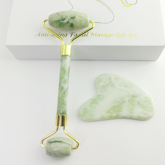 PiedraLuz™ Roller Facial de Cuarzo Rosa — Piel Fresca, Rostro Relajado y Brillo Natural